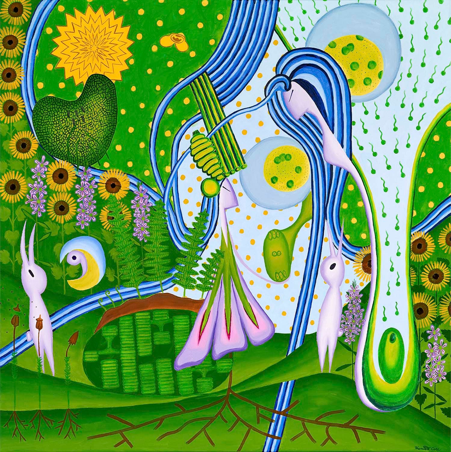 Plants and Sunflower Pollen by Hunter Cole