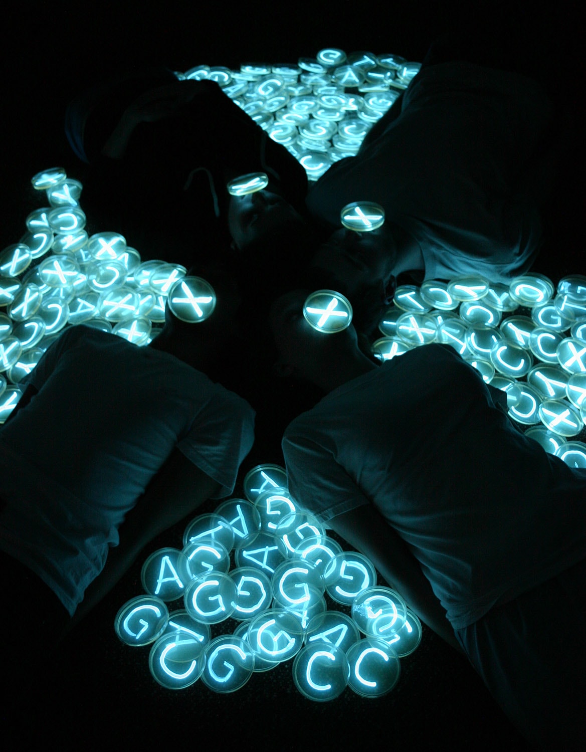 X Chromosome from Hunter Cole’s Bioluminescent portraits and Installations collection